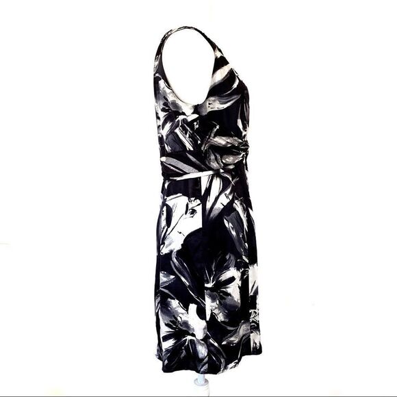 Rickie Freeman For Teri Jon Abstract Silk Dress 10 - Picture 4 of 8